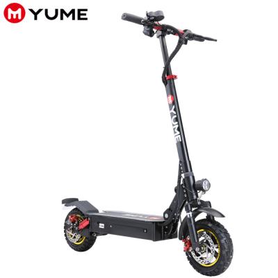 China YUME 1000w unisex single motor electric scooter 10 inch fat tire adult e scooter with 2 wheels for sale