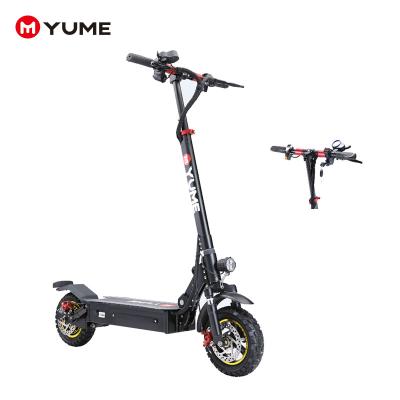 China Wholesale New YUME Electric Foldable Scooter 2 Wheel Unisex Cheap 10inch Tire with Dual Motor 2000W for Adults Max Load yume scooter for sale