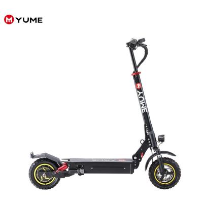 China 2020 10 Inch Tire Yume 48V 1000W Unisex Fast Folding Electric Scooter with Head and Tail Lights and Selective Seat in China for sale