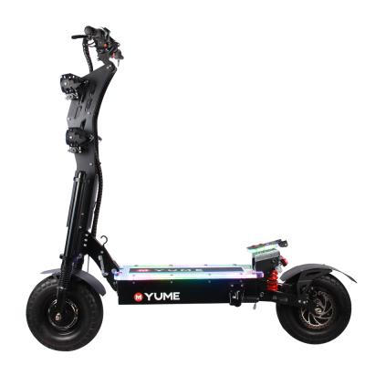 China 2020 New Arrival Unisex YUME 13 Inch Big Wheel Tubeless Tire E Scooter 8000w Full Suspension Comfortable Adult Electric Scooter for sale