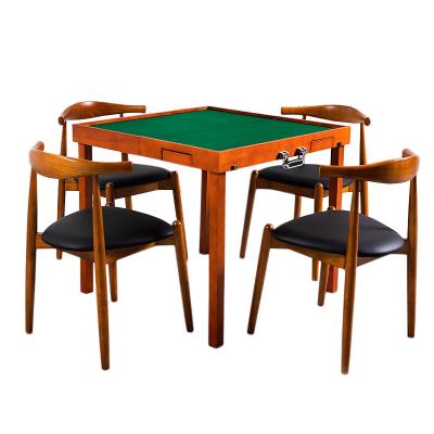 China Pine Outdoor Travel Wooden Portable Mahjong Table Folding Easy To Store Solid Wood Camping Dorm Portable Mahjong Table for sale