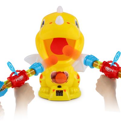 China Toy Boy Foam Air EVA Safety Foam Ball Electronic Gun Foam Dinosaur Target Toys Children Kids Foam Ball Pneumatic Ball Toy Guns for sale