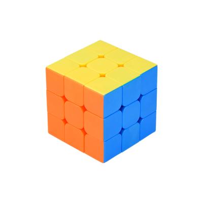 China Real Color Third Order Rubikes Cube 3*3*3 Magic Plastic Magic Cube Brain Exercise Educational Toys Durable For Kids for sale