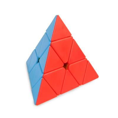 China Brain Exercise Speed ​​Puzzle Pyramid Twist Triangle Puzzle Professional Plastic Pyramid Magic Cube Toys Puzzle Plastic Magic Cube For Kids for sale