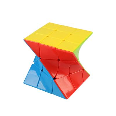 China Brain Exercise Educational Toys Durable Twisted Cube Magic Cube Puzzle Plastic Magic Cube For Kids for sale