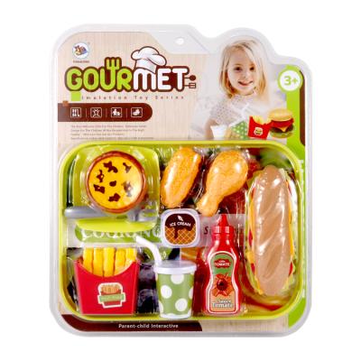 China Pretend Play Toy Set Kids Pretend To Play Kitchen Food Toys Fast Food Set Toys for sale