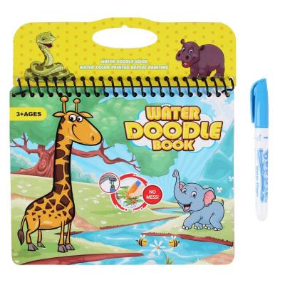 China Kids Education Custom Printing Erasable Colorful Kids Water Magic Drawing Book With Doodle Pen for sale