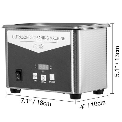중국 0.8L 초음파 청소기 304 스테인레스 스틸 디지털 타이머와 함께 판매용