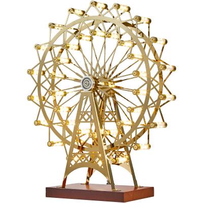 China Ferris Wheel Table Lamp Creative Home Decorations Ornaments Living Room Bedroom Nightstand 3D Desk Decorative Light for sale