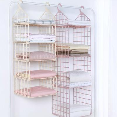 China Minimalist Collection Rack Home Finishing Clothes Wardrobe Layered Finishing Rack Dorm Wardrobe Hanger Rack for sale