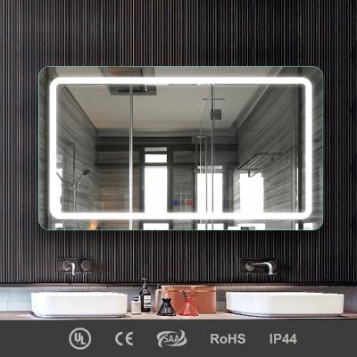 China Modern High Quality Smart Beauty Rectangle Wall Touch Switch Anti Fog Bathroom With Light Led Mirror for sale