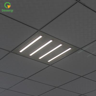 China 40W Desk Free 60x60 Flicker Led Panel Light ABS Module+ Iron Base Easy Installation Detachable Led Recessed Ceiling Panel Light for sale