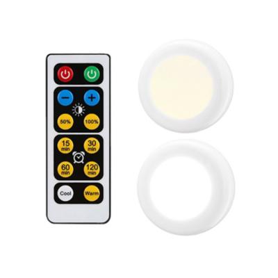 China Mini Cabinet Light Remote Control Led Lamp Warm And Cool White Led Room Night Light for sale