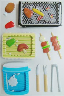 China stationery personalized Shaker Sticker barbecue Style 3D For Child boy for sale