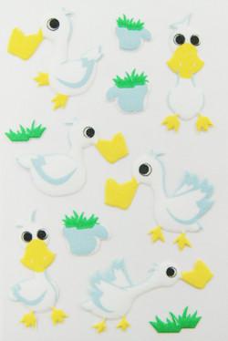 China cute Puffy Farm Animal Stickers for sale