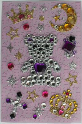 China Fashionable Rhinestone Stickers OEM , Shinning Glitter For Mirrors for sale