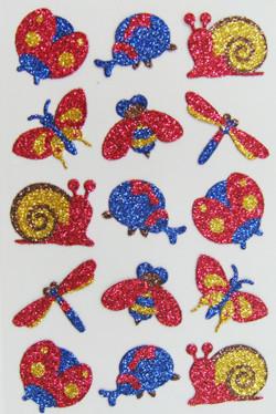 China Cartoon Glitter Foam Stickers PVC With Silk Screen Printing for sale