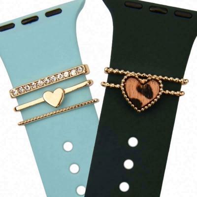 China RTS Breathable Watch Band Charms 38mm 42mm Decorative Strap Watch Band Charm For Apple Silicone Watch Band for sale