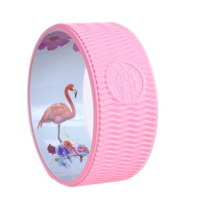 China Gym Fitness Equipment Comfortable Durable Non-slip Eco-Friendly Silicone Yoga Wheel For Body Building for sale