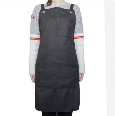 China Adjustable Adjustable Carpenter Tools Pinafore Canvas Apron Can Be Customized Black Chef Kitchen Aprons Cooking Delantals for sale