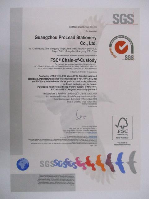 FSC - Guangzhou Prolead Stationery Co., Ltd.