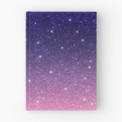 China Office& School Supplies A5 Hard Cover Notebook Paper Writing Glitter Notebook Cover Girls Silver Glitter Notebooks for sale