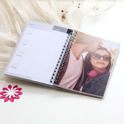 China PP Photo Pocket Cover Spiral Notebook Family Diary Custom Diary Agenda for sale