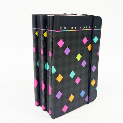 China Printed High Quality Colorful Inner Pages Soft Cover Soft Cover Custom Notebook With Elastic Band for sale