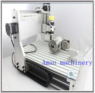 China AMAN 3040 metal cylinder cnc engraving machine cnc router for sale