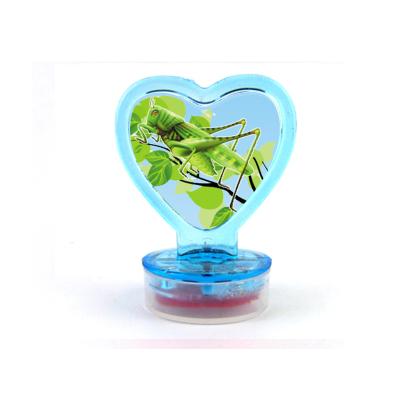 China Children's Toy New High-End Self-Inking Rubber Stamp Children's Stamp Set Grasshopper Heart Shaped Children for sale