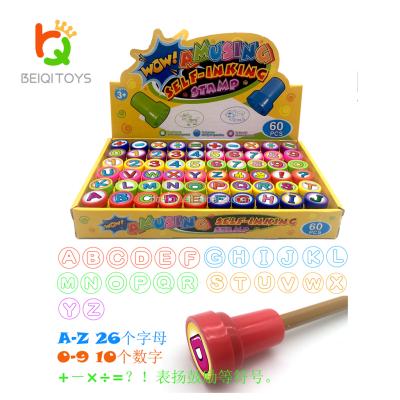 China Children's Toy Factory Customization Alphabet Toys Alphabet Letters Play Number Stamp Set Children Educational Stamp Toys for sale