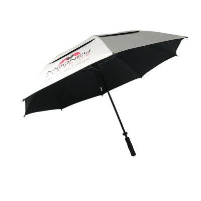 China Customized Windproof Golf Umbrella CLASSIC Double Layer Vented Air Canopy Golf Umbrella for sale