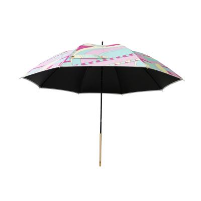 China Rogue Straight Handle Umbrella Protection CLASSIC Unique Printed UV Umbrella For Women for sale