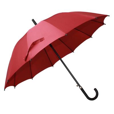 China Customized Logo Printed Umbrella Long Straight Novelty Solid Color Handle Umbrella for sale