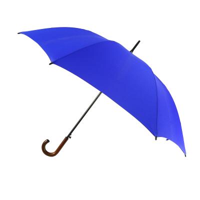 China High Quality Contemporary Wooden Handle Curved Straight Umbrella For Outdoor Rain for sale