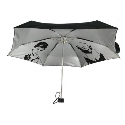 China New Vinyl 5 Umbrella Umbrella UV Protection Compact Portable Umbrella CLASSIC for sale