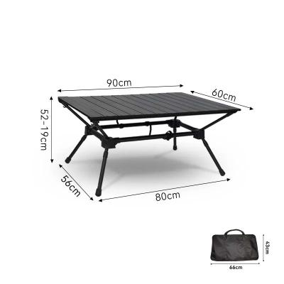 China Portable Outdoor Egg Roll Lightweight Ultralight 7075 Aluminium Allow Portable Folding Camping Table With Storage Bag for sale