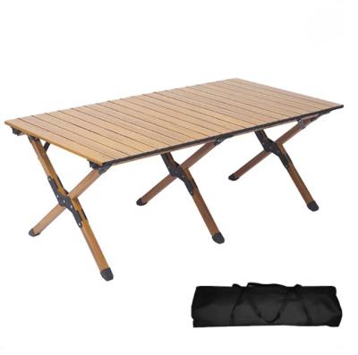 China Portable Aluminum Lightweight Camping Table Foldable Outdoor Portable Egg Roll Picnic Small Folding Table for sale