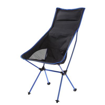 China Easy-carrying design  Factory wholesale high back ultra light portable outdoor folding moon chair fishing camping chair with bag for sale