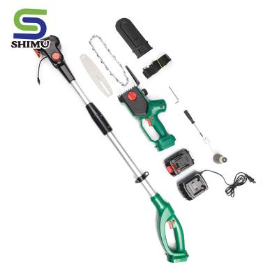 China Adjustable Handles SMY100014 20V 2-in-1 Mini Size Brushless Chain Saw Lithium Cordless Chainsaw for sale