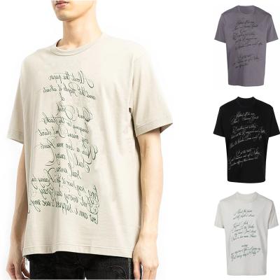 China Qingzhihuo Cotton Tee Hot Selling 100% Short Sleeve T-shirt Anti-wrinkle Digital Water Printing Custom T-shirt OEM Printing Men's T-shirts shirt for sale