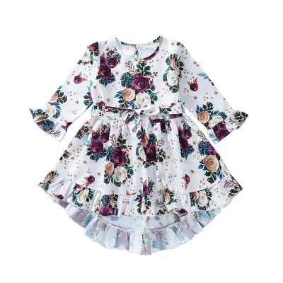 China Breathable Summer Kids Clothing Dresses For Girls Print Cotton Flower Girl Dresses for sale