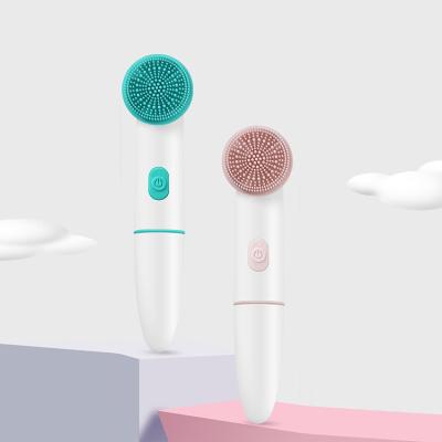 China Acne Treatment Beauty Tools Sonic Silicone Facial Brush Soft Hair Electric Cleansing Brush for sale