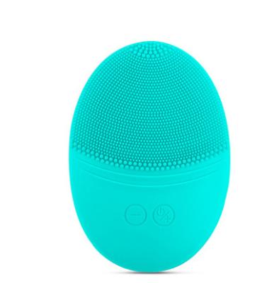 China Acne Treatment Soft Exfoliation Electric Waterproof Rotating Skin Cleanse Silicone Facial Cleansing Brush for sale