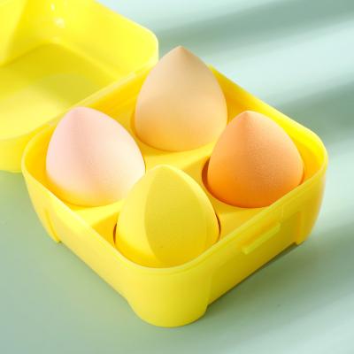 China Non Toxic Latex Color Box Beauty Makeup Egg Sponge Set Custom Soft Puff Powder Makeup Sponges for sale