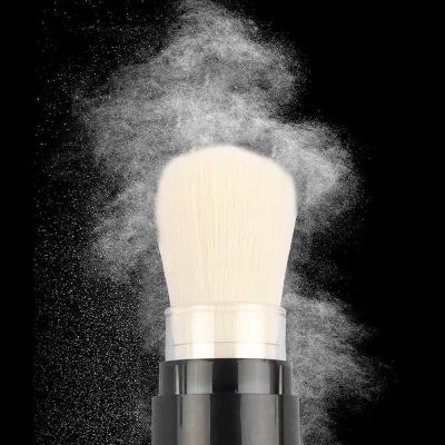 China high quality black body cosmetic container skin-friendly makeup dispensing refillable powder brush for sale