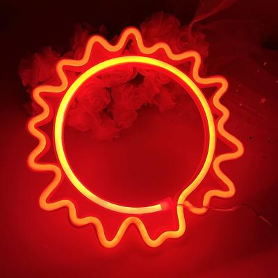 China LANDSCAPE Sun LED Neon Sign for Wall Decor Sun Aesthetic Yellow Neon Signs for Bedroom USB Night Light Neon Lamp Decor for Kids Girls Boy for sale