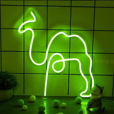 China Shops Camel LED Neon Sign For Wall Decor Art Neon Sign Light For Home Party Decoration Bedroom Studio Living Room USB Battery Operated for sale