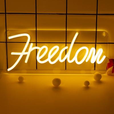 China Custom Shops Freedom LED Neon Sign for Wall Decor Art Neon Sign Light for Decoration Bedroom Christmas Party Home Studio Wedding for sale