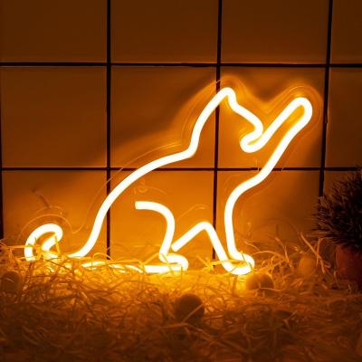 China Stores Drop Shipping Custom Yellow Cat Neon Sign For Wall Decor LED Warm White Neon Light For Birthday Party Bar Christmas Halloween for sale